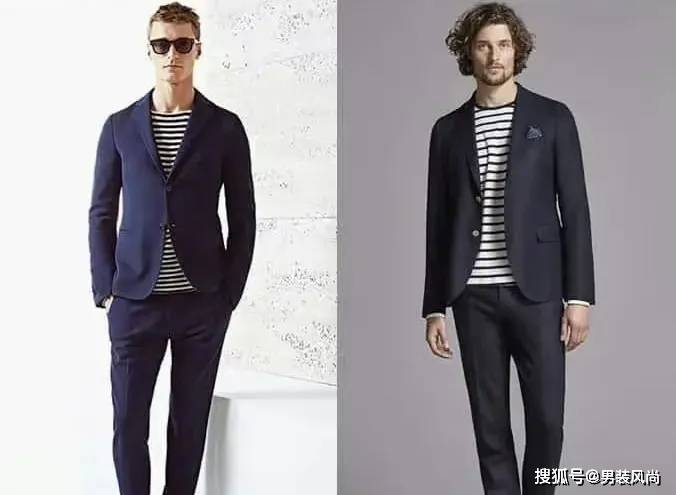 双赢彩票购彩：春季男士休闲西装如何搭配条纹短袖T恤既显气质又不失时尚(图18)