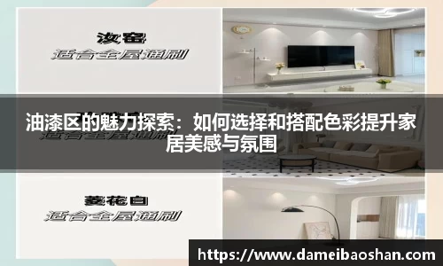 油漆区的魅力探索：如何选择和搭配色彩提升家居美感与氛围